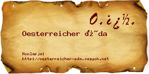 Oesterreicher Éda névjegykártya